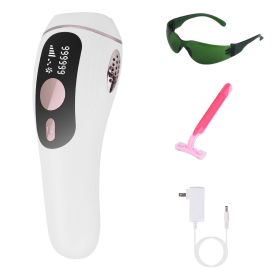 1Pc Laser Hair Removal For Woman Man Ice Cooling Permanent IPL Hair Remover With Painless 999999 Flashes Home Use Lasting Hair Reduction For Armp (Color: White)