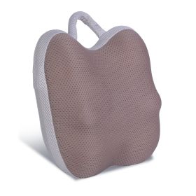 1Pc Shiatsu Back And Waist Massager With Heat Cordless Rechargeable Kneading Lower Back Massage Pillow Portable Lumbar Massager For Home Car Offi (Option: Grey Brown)