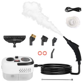 2500W Handheld Steamer Cleaner Multifunctional Little Steamer Powerful High Temp Steam Clean Machine For Cleaning Car Detailing Couch Floor Tile (Option: White Black)