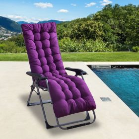 67x22in OR 71x22in Size Options Chaise Lounger Cushion Recliner Rocking Chair Sofa Mat Deck Chair Cushion (Option: 67x22x4in Pro Purple)